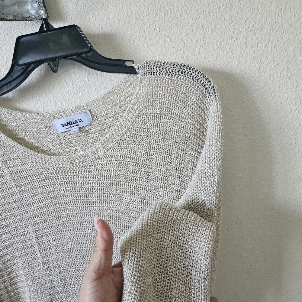 Isabela D. Women's Made in Italy Casual 3/4 Sleeves Long Sweater size Medium. - Picture 4 of 10
